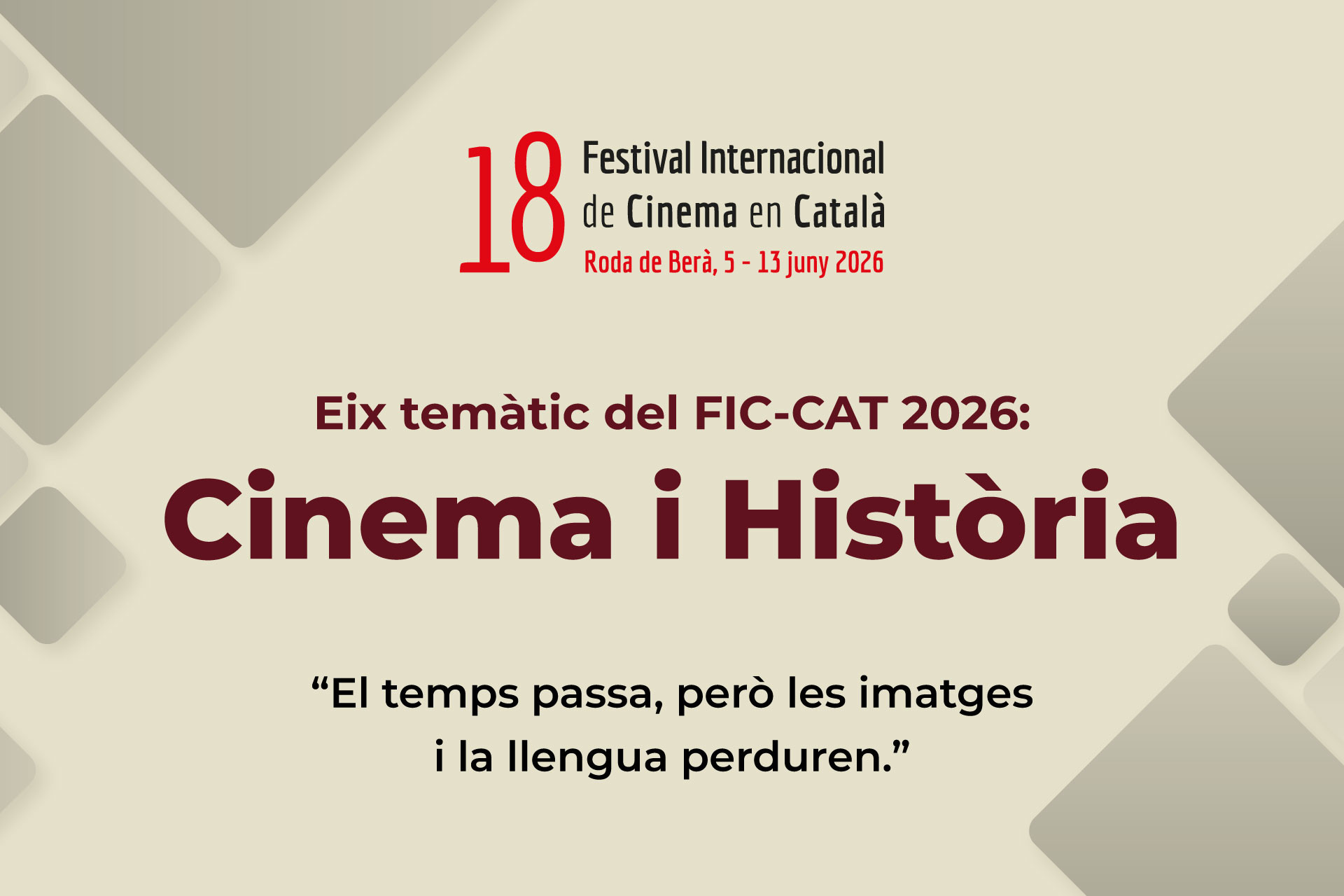 El FIC-CAT 2026 posa el focus en l’eix temàtic “Cinema i Història”