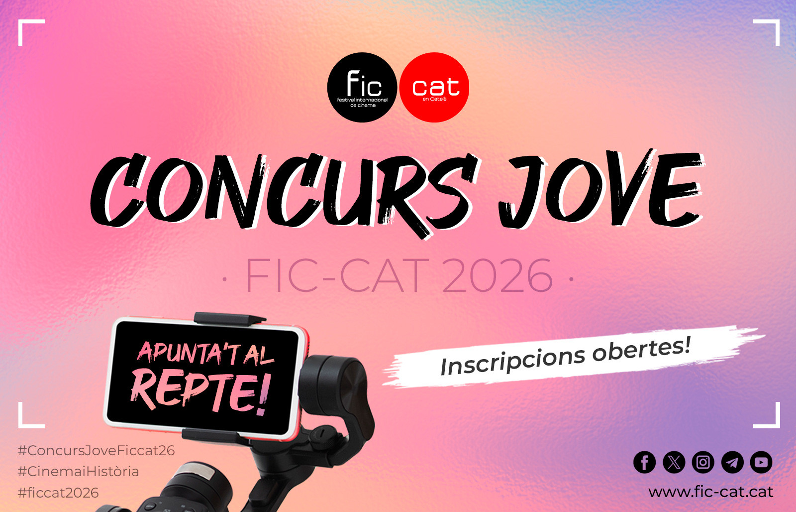 El FIC-CAT convoca el Concurs Jove 2026 per impulsar el talent audiovisual emergent