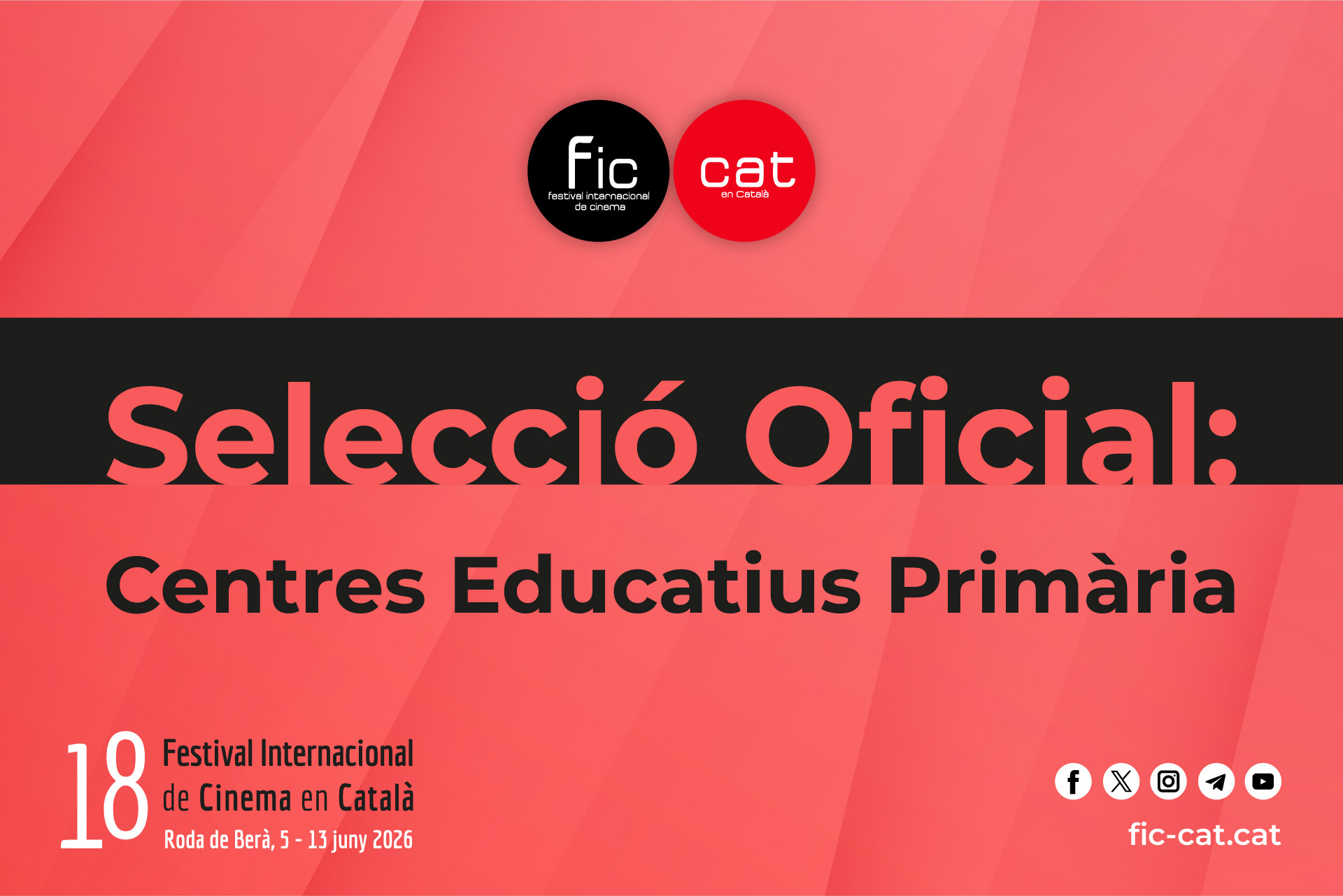 8 obres formen part de la Selecció Oficial en la categoria Centres Educatius Primària del FIC-CAT