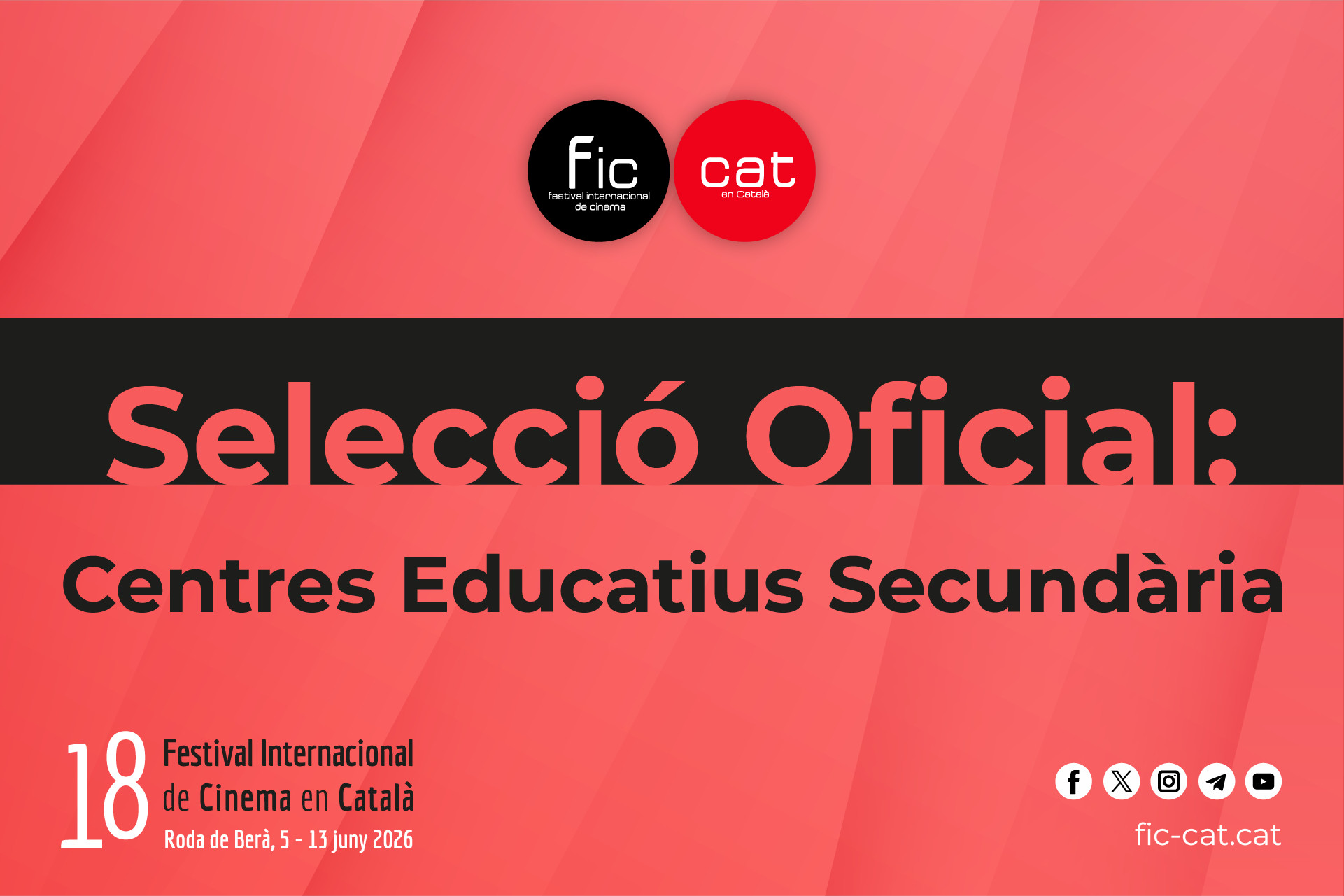 La creativitat dels joves protagonitza la Selecció Oficial de Secundària del FIC-CAT 2026